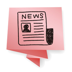 newspaper doodle drawing