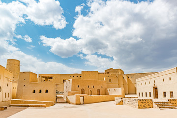 Inside of Bahla Fort in Ad Dakhiliyah, Oman. It is located about 40 km away from Nizwa and about 200 km from Muscat the capital. It has led to its designation as a UNESCO World Heritage Site in 1987.