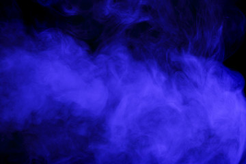 Abstract blue smoke hookah.