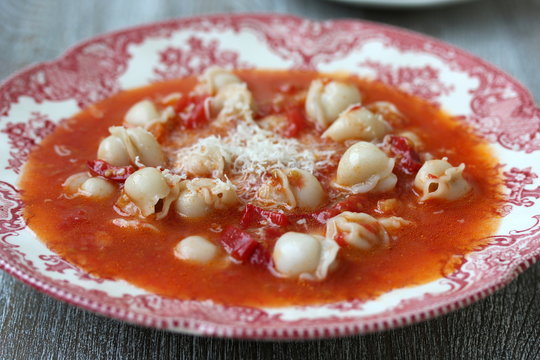 Tomato Soup With Tortellini 