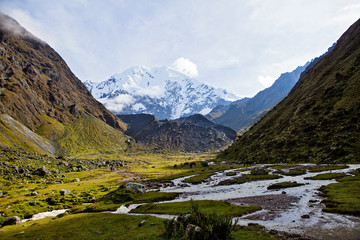 Fototapeta na wymiar Mountains on Salkantay Trek in Peru South America