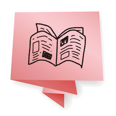 newspaper doodle drawing