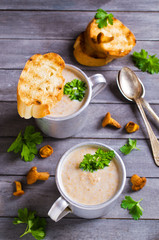 Soup with mushrooms