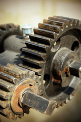 Large cog wheels in the motor