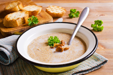 Soup with mushrooms