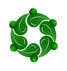 Logo teamwork healthy people alternative medicine