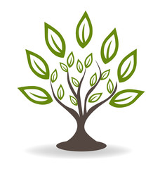Logo green tree vector