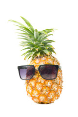 Pineapple wearing sunglasses - Summertime vacation holiday eatin