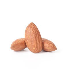 Almonds nut isolated on white background