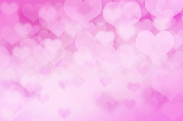 pink heart bokeh background