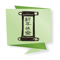 Chinese New Year; Chinese words calligraphy scrolls means 