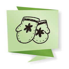 winter gloves doodle