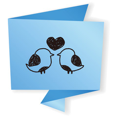 bird love doodle