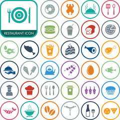 Fototapeta premium Food & Restaurant Icon For Web & mobile.