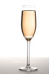 glass with champagne isolated