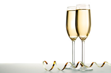 two glasses of champagne