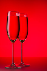 glasses of champagne