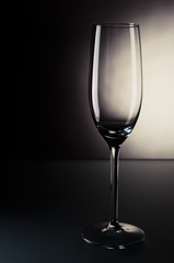 empty champagne glass