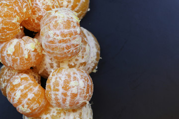 mandarin fruit isolate black