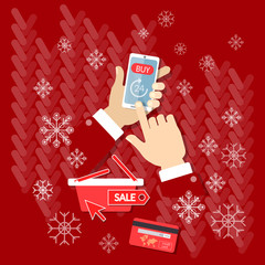 Christmas sale buy now internet shopping online store e-commerce