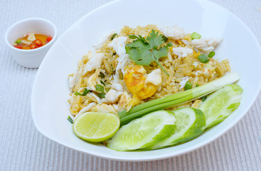 Crab Fried Rice - Fried rice thai style Asia Thailand