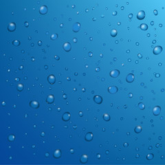Water backgrounds with water drops. Blue water bubbles.