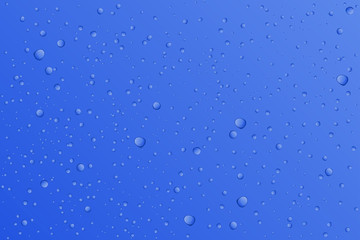 Naklejka na ściany i meble Water backgrounds with water drops. Blue water bubbles.