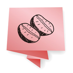 coffee bean doodle drawing