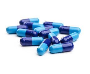 pile of blue pills