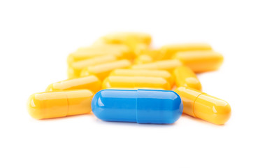 one blue pill capsule