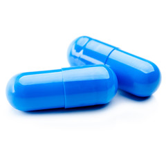 closeup of two pills