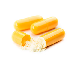 close up of open capsule