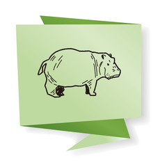 hippo doodle