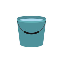 Bucket full of water icon
