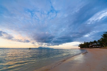 sunset  tropical sea