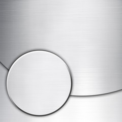 knob button on white metal background