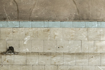 Grungy wall in abandoned building