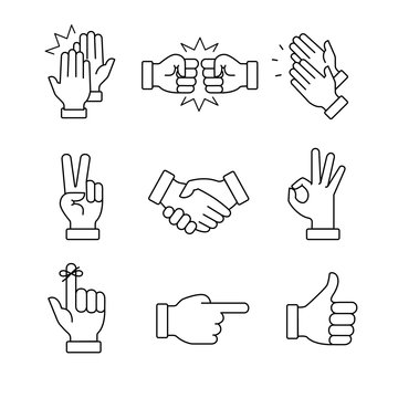 Clapping hands and other gestures