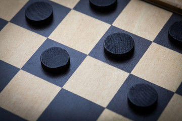Obraz na płótnie Canvas Checkers game detail