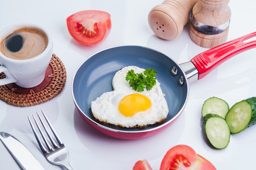 fried egg and coffee