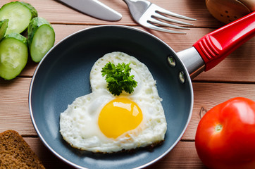 fried eggs in a pun