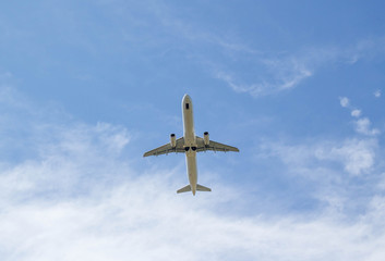 airplane in blue sky