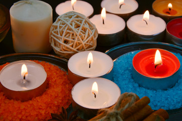 candles light with aroma 