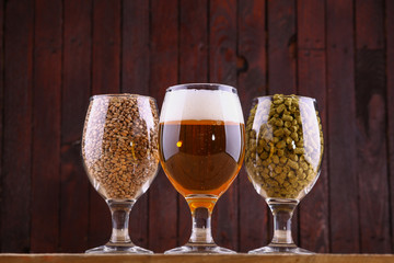 Light beer and ingredients