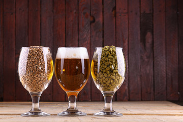 Light beer and ingredients