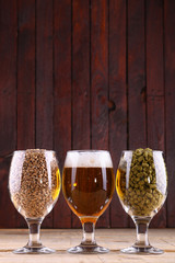 Light beer and ingredients