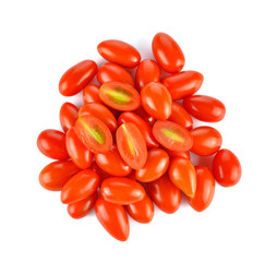 cherry tomatoes isolated on white background