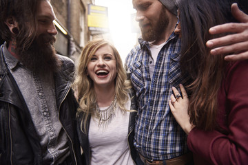 Joyful moments in the city centre