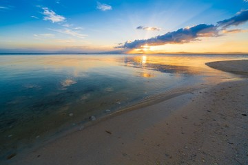 sunset  tropical sea