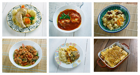 Food set African  cuisine.